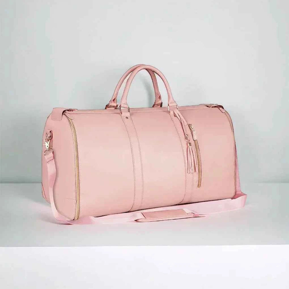 Women's Classic Zipper Duffle Bag for Travel Light Pink