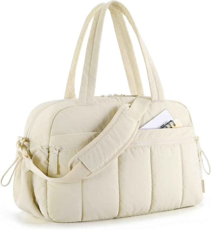 Women's Stylish Duffle Bag for Travel & Work Beige