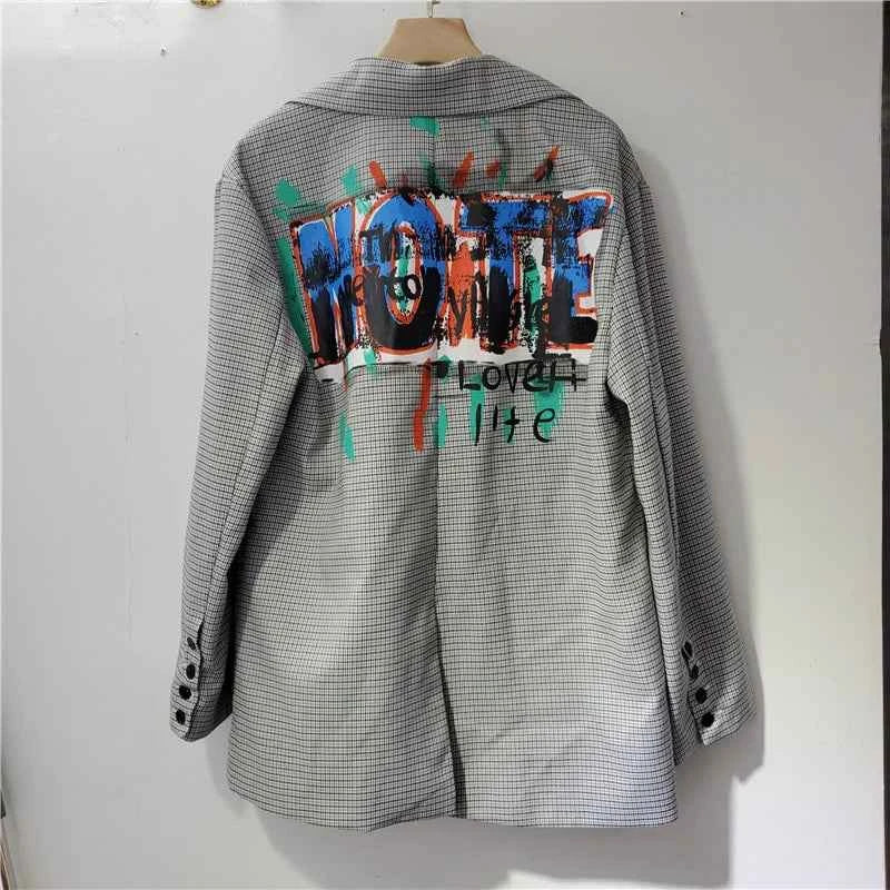 Women's Edgy Text Blazer