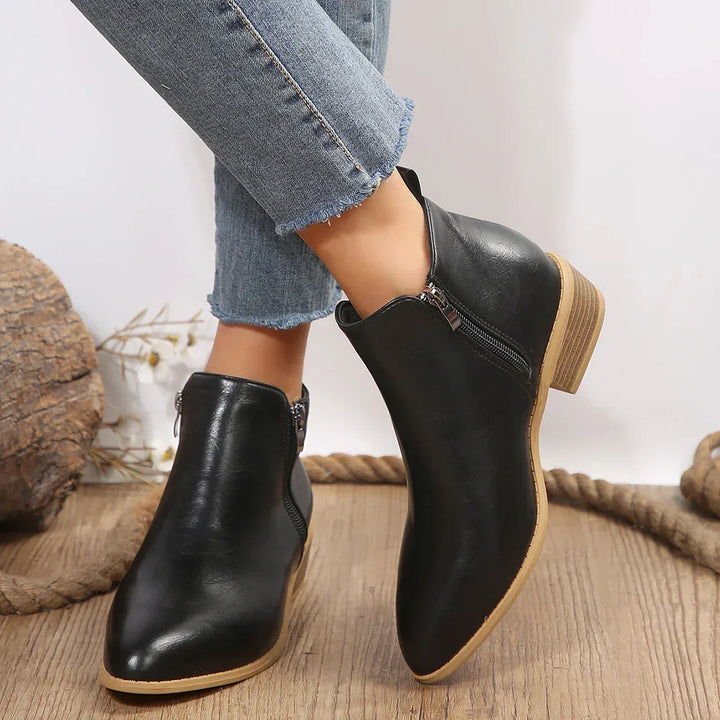 Women's Stylish All-Day Comfort Ankle Boots Black