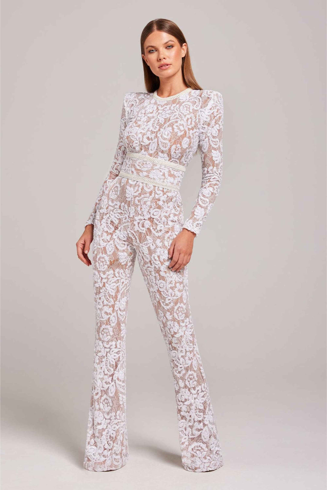 Women's Elegant Design Jumpsuit for Special Occasions White