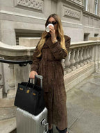 Women's Long Suede Coat Winter Essential Outerwear Collection