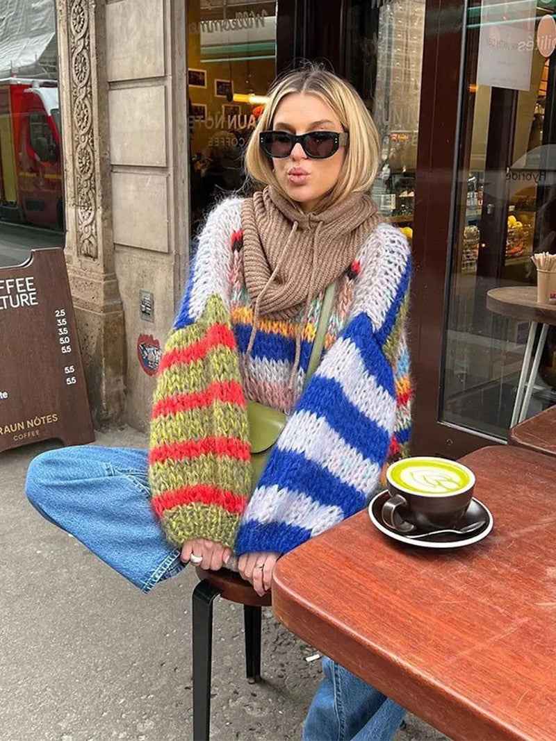 Women's Elegant Striped Sweater