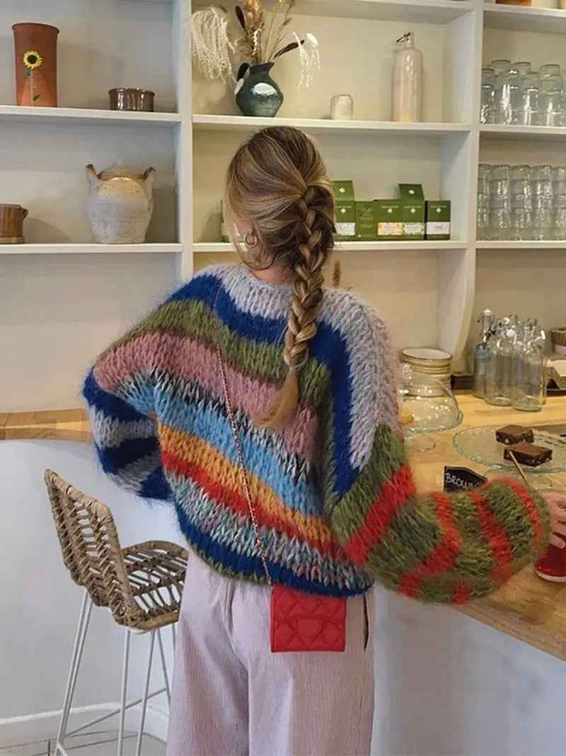 Women's Elegant Striped Sweater