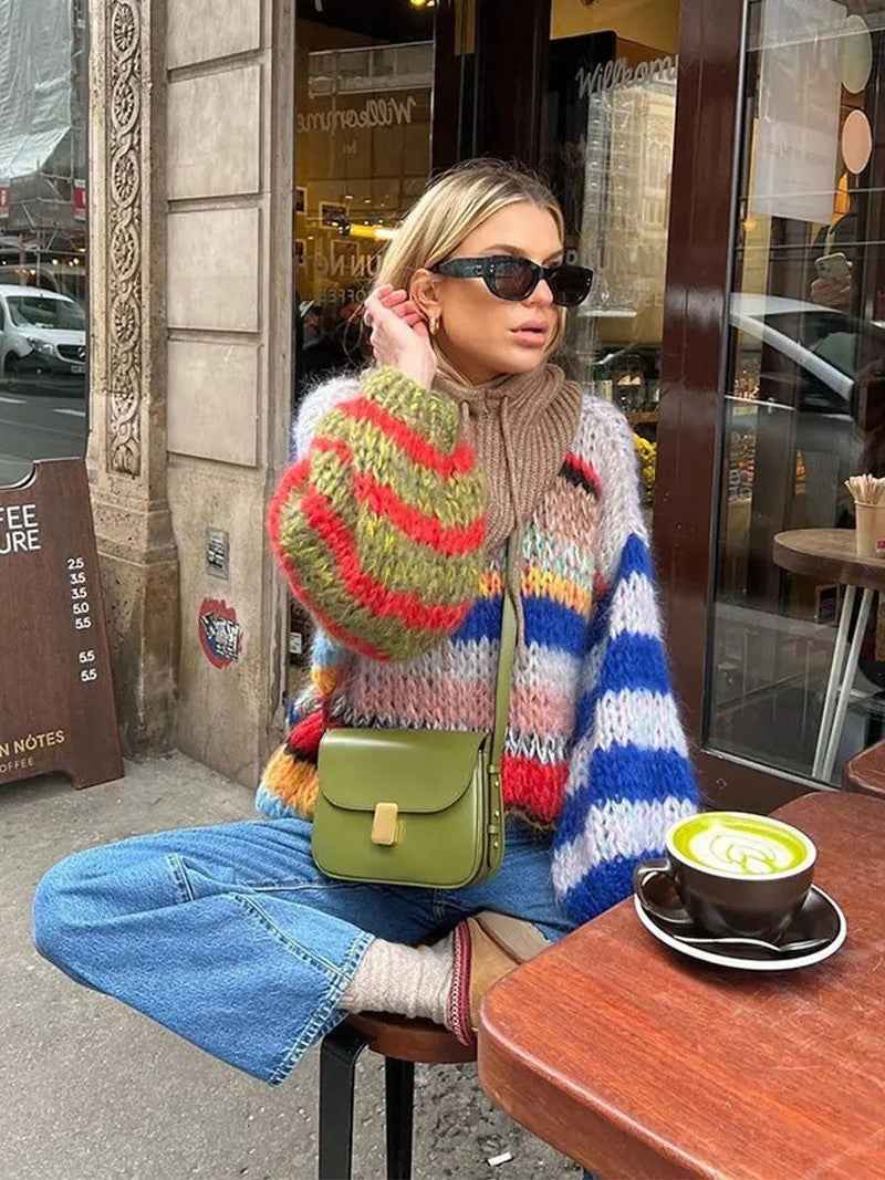 Women's Elegant Striped Sweater