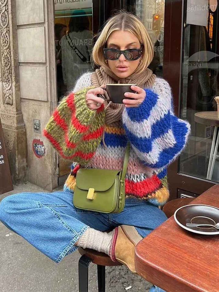 Women's Elegant Striped Sweater