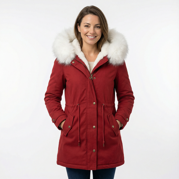 Women's Elegant Winter Coat Red