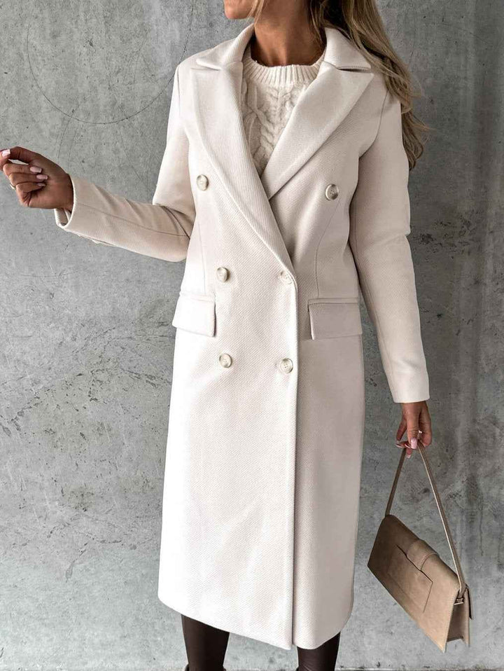 Women's Elegant Wool Coat Beige