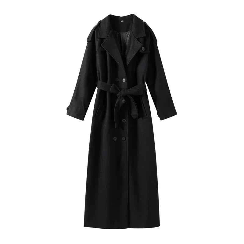 Women's Elegant Wool Coat for Autumn & Winter