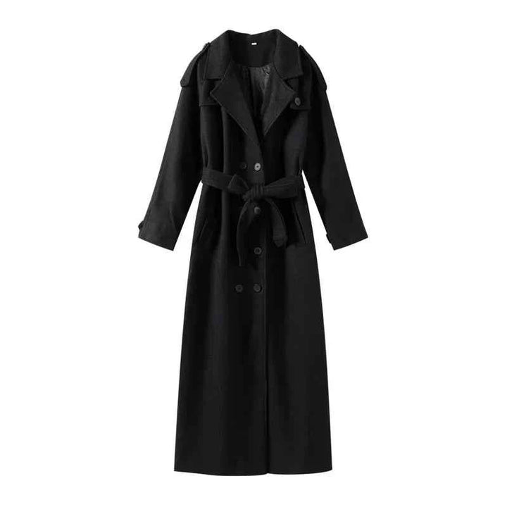 Women's Elegant Wool Coat for Autumn & Winter
