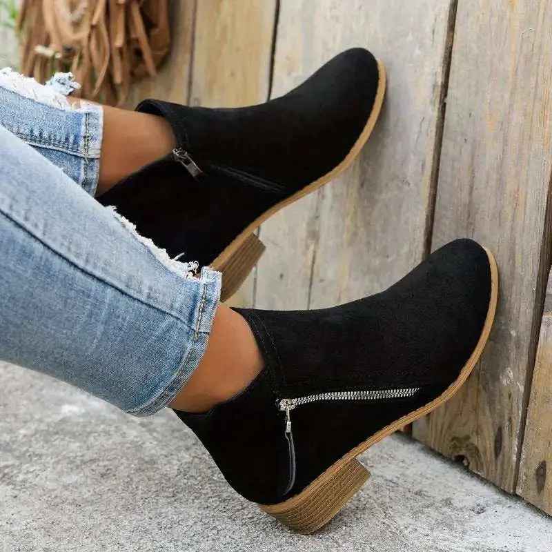 Women's Ergonomic Ankle Boots – Stylish Comfort and Support