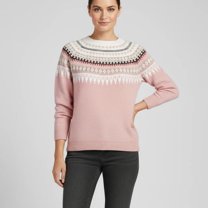 Women's Fair Isle Sweater Pink