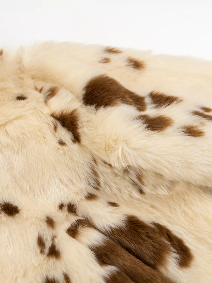 Women's Faux-Fur Cropped Zip-Up Jacket - Stylish & Cozy Outerwear