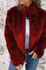 Women's Faux Fur Jacket - High Collar - Regular Fit - Zipper Closure - Stylish & Warm