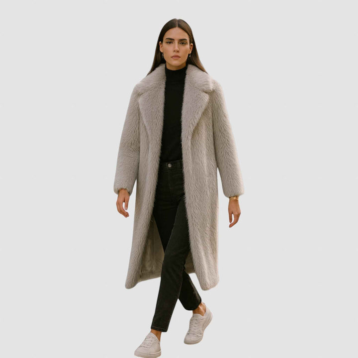 Women's Faux Fur Long Winter Coat - Stylish & Warm Outerwear