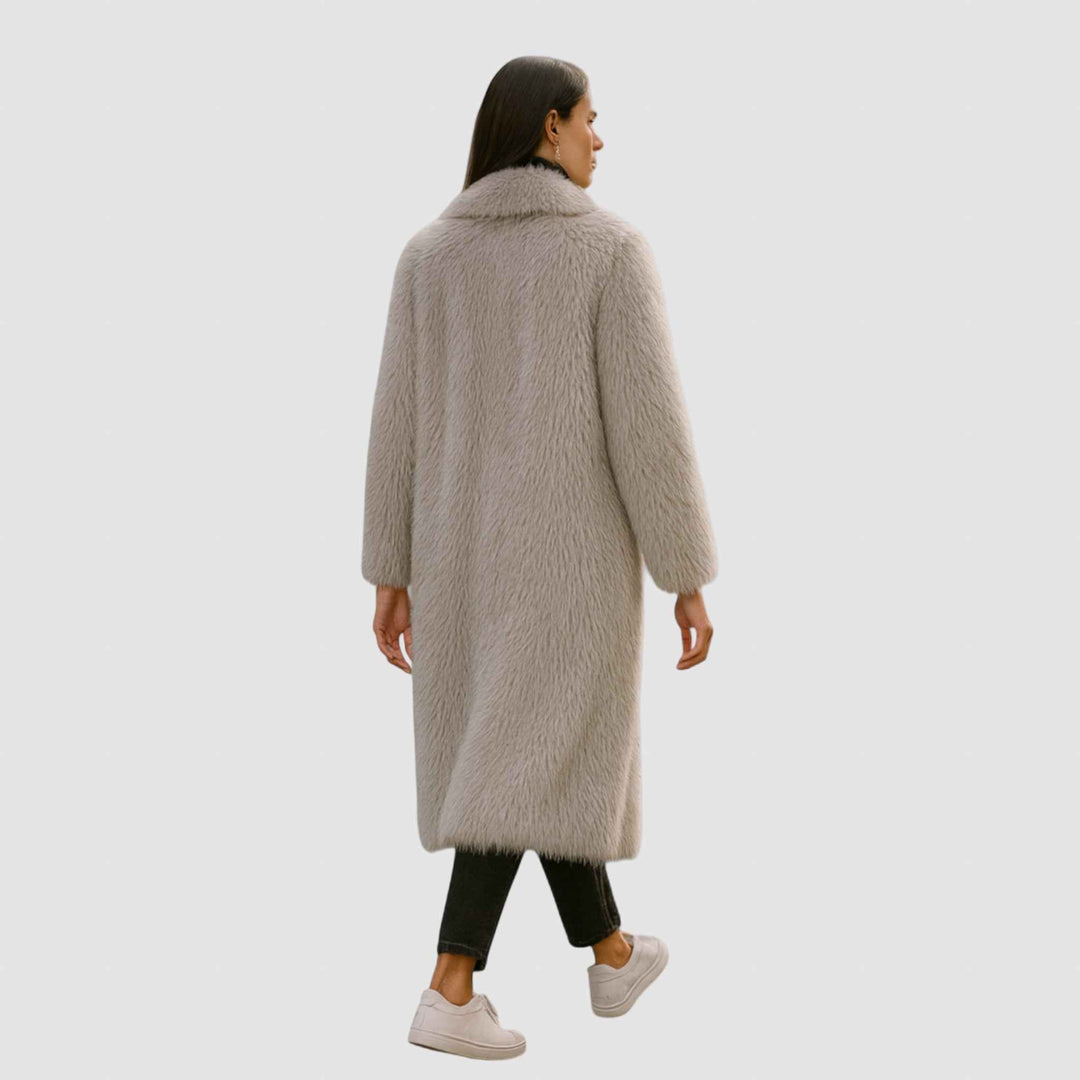 Women's Faux Fur Long Winter Coat - Stylish & Warm Outerwear