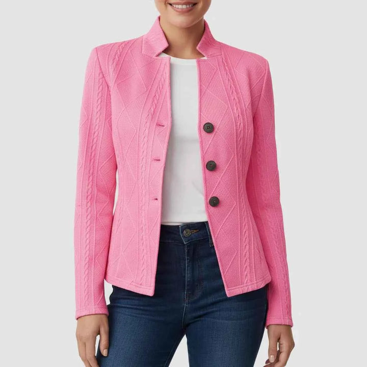 Women's Fitted Blazer Jacket Pink