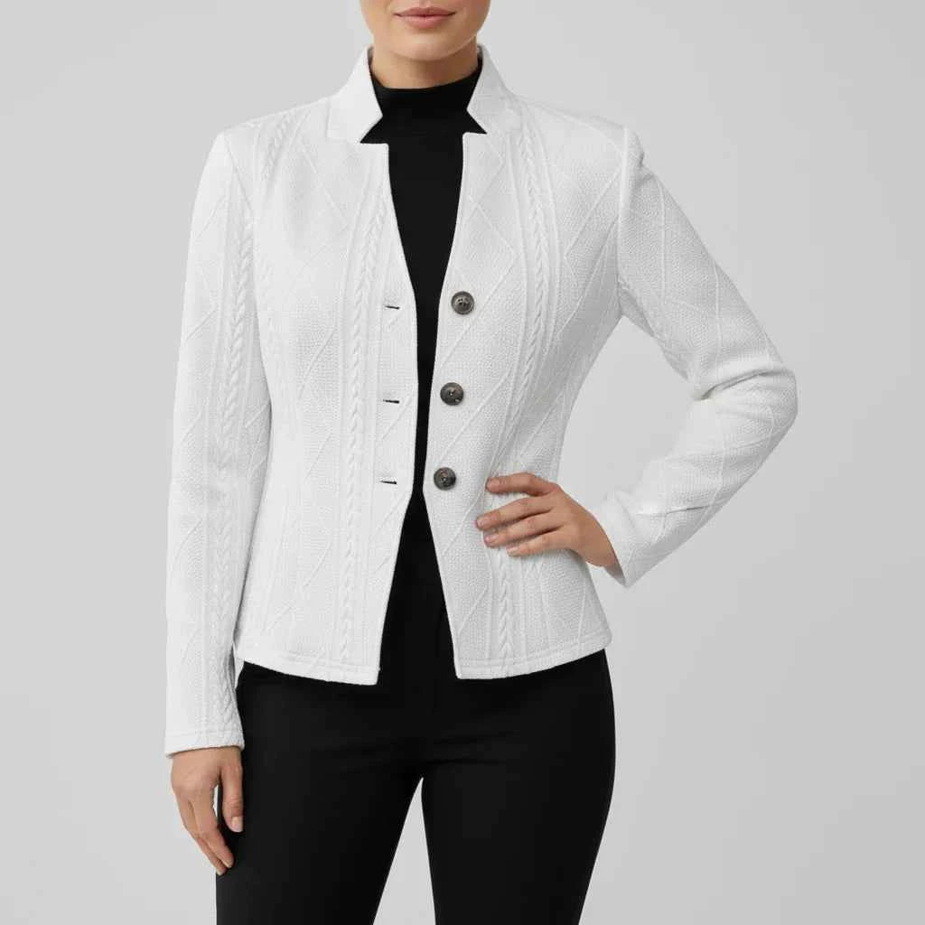 Women's Fitted Blazer Jacket White