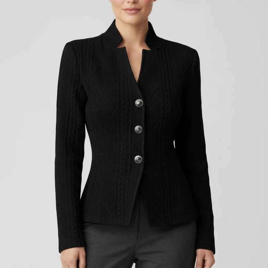Women's Fitted Blazer Jacket Black