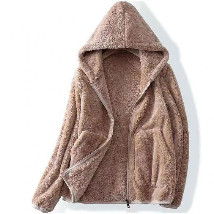 Women's Fleece Jacket - Cozy and Stylish Outerwear Khaki