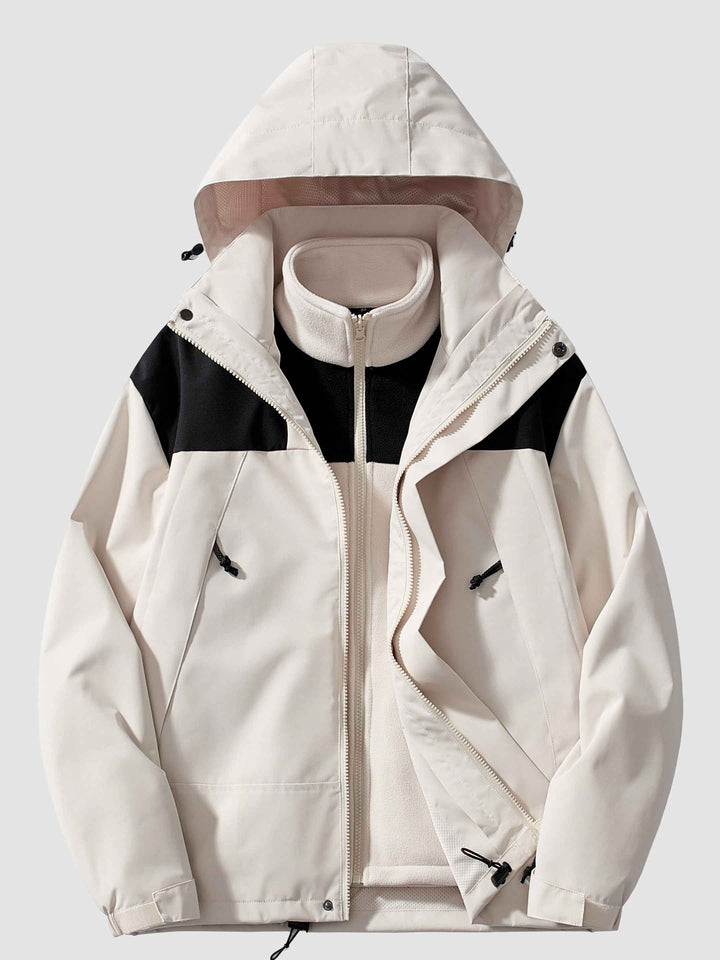 Women's Fleece-Lined Softshell Jacket for Winter Warmth Ivory White