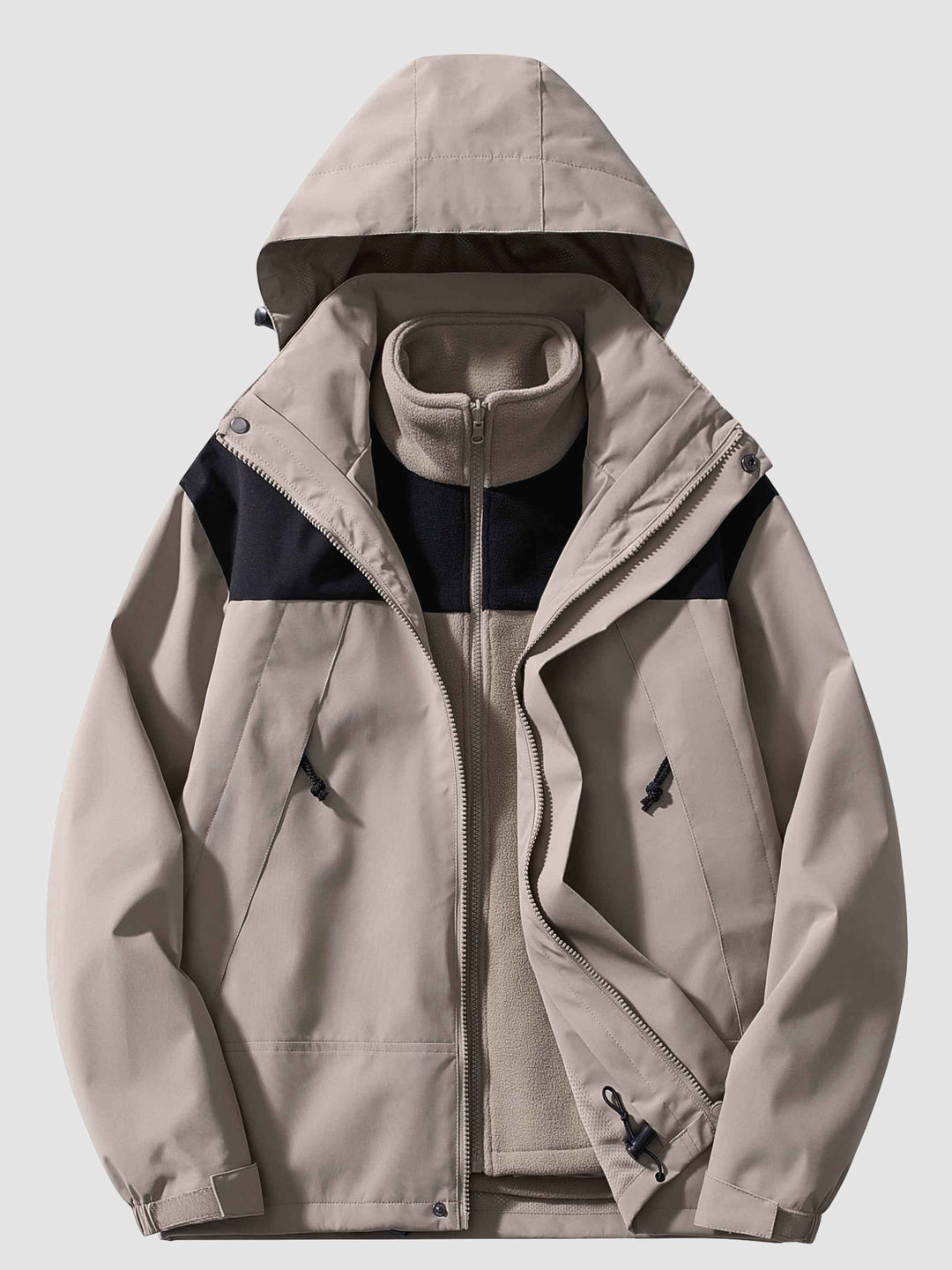 Women's Fleece-Lined Softshell Jacket for Winter Warmth Khaki