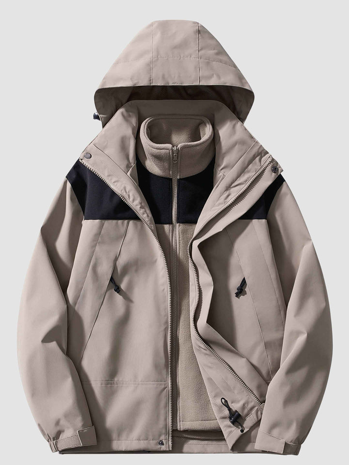 Women's Fleece-Lined Softshell Jacket for Winter Warmth Khaki