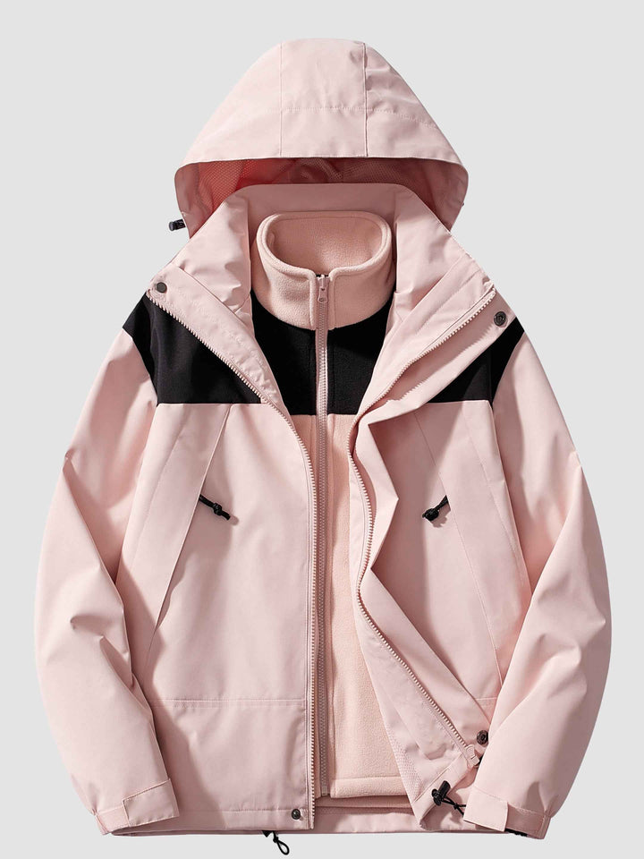 Women's Fleece-Lined Softshell Jacket for Winter Warmth Pink