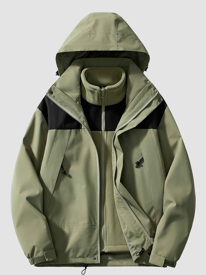 Women's Fleece-Lined Softshell Jacket for Winter Warmth Green