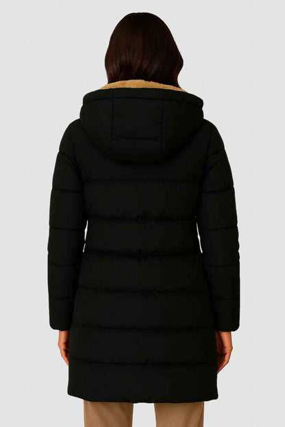 Women's Polyester Coat Regular Fit Pockets Green Winter