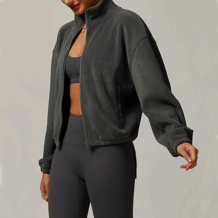 Women's Fleece Zip-Up Jacket for Cozy Comfort