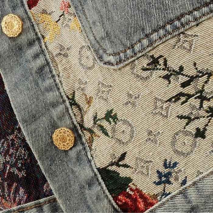 Women's Floral Denim Jacket