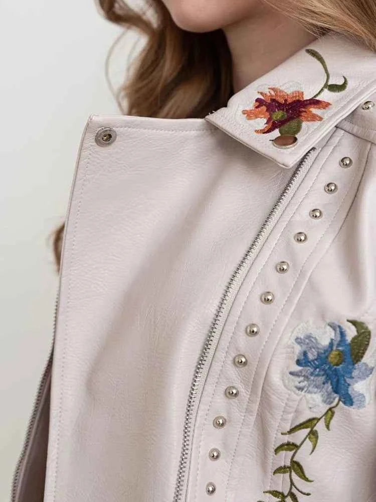 Women's Floral Moto Jacket