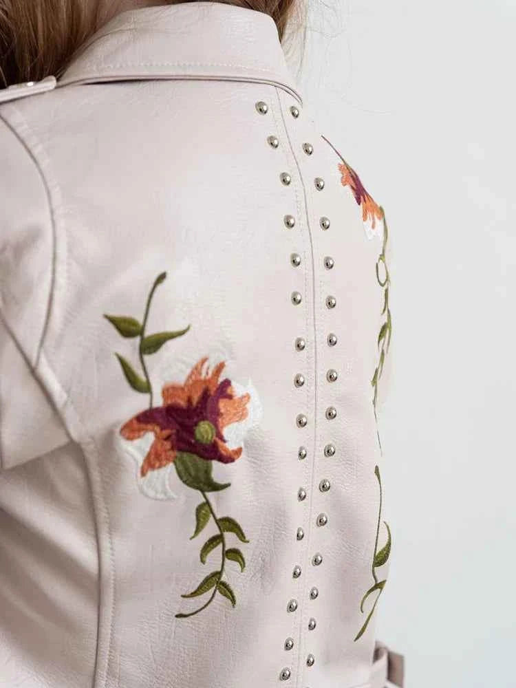Women's Floral Moto Jacket