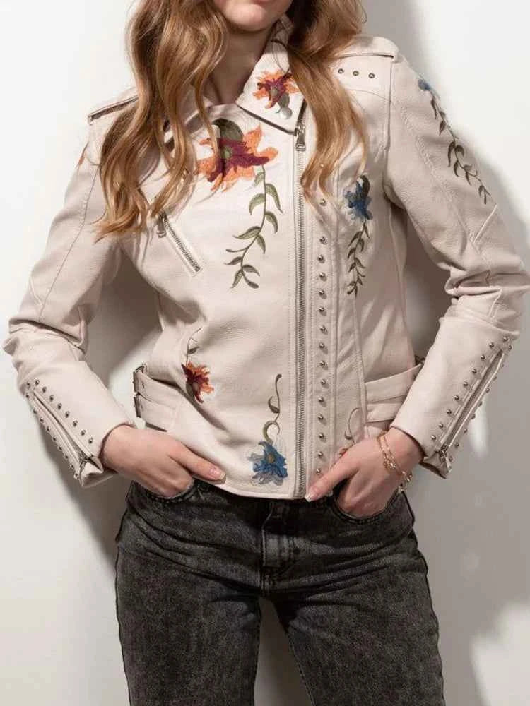 Women's Floral Moto Jacket