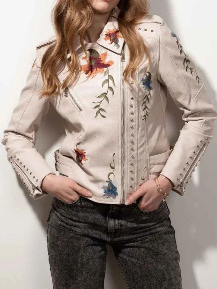 Women's Floral Moto Jacket