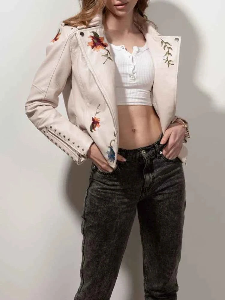 Women's Floral Moto Jacket