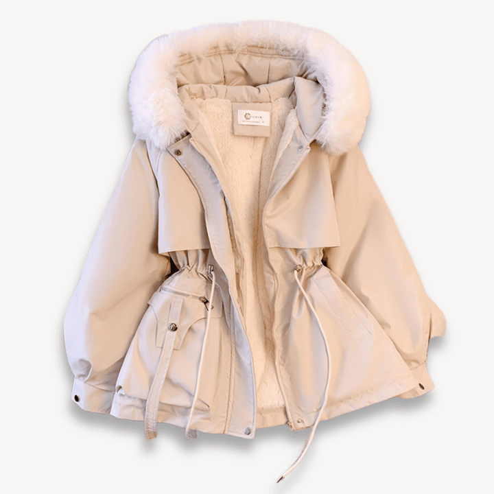 Women's Fur Hooded Parka Jacket | Warm Winter Outerwear