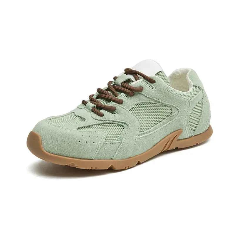 Women’s Genuine Leather Retro German Trainers Shoes