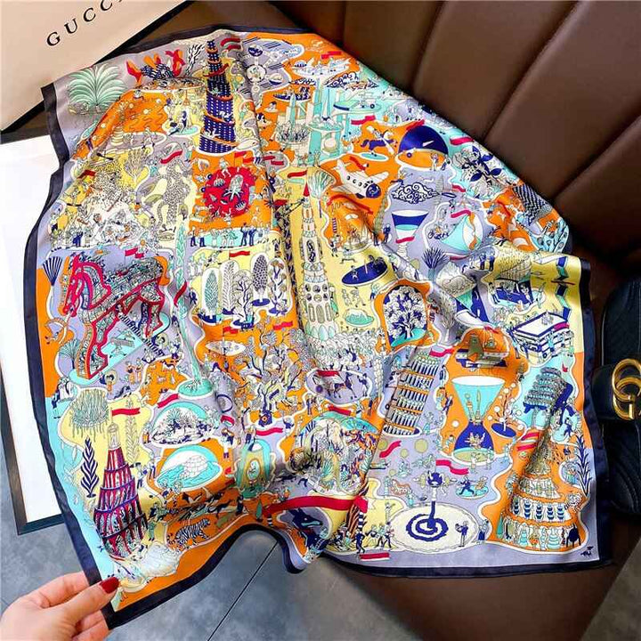 Women's Hand-Painted Silk Scarf