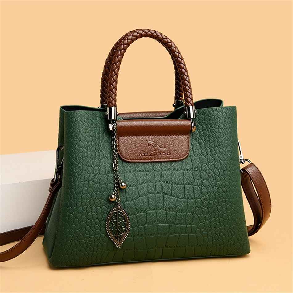 Women's Elegant Designer Handbag | Stylish Work Tote Green