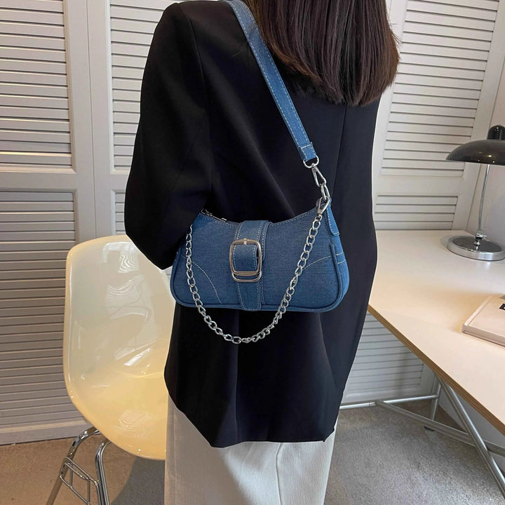 Women's Crossbody Handbag with Front Buckle