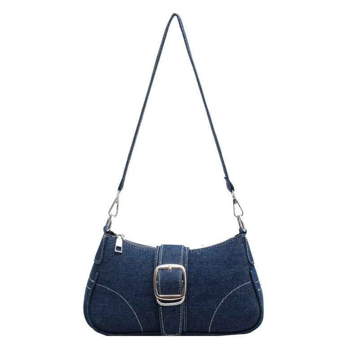 Women's Crossbody Handbag with Front Buckle Deep Blue