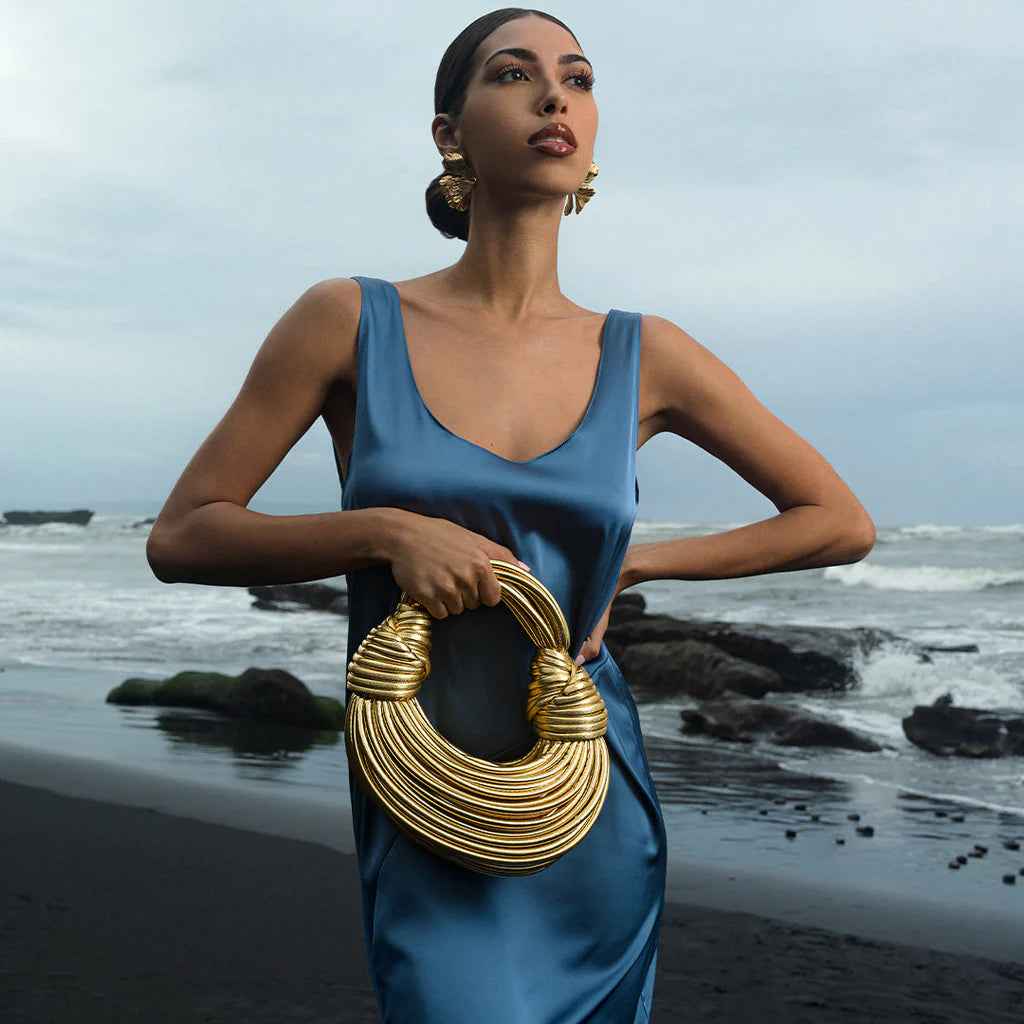 Women's Sculptural Knot Clutch Handbag | Statement Piece
