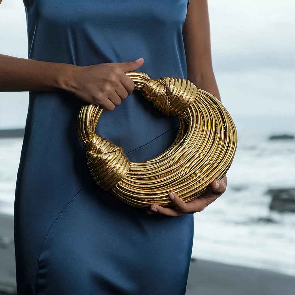 Women's Sculptural Knot Clutch Handbag | Statement Piece