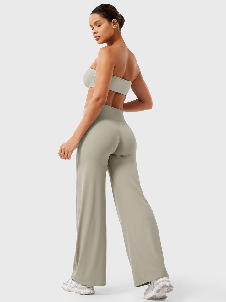 Women's High Waist Flared Summer Pants