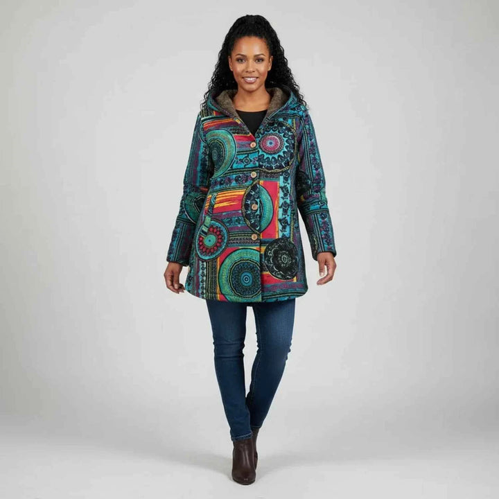 Women's Hooded Bohemian Winter Coat Jacket