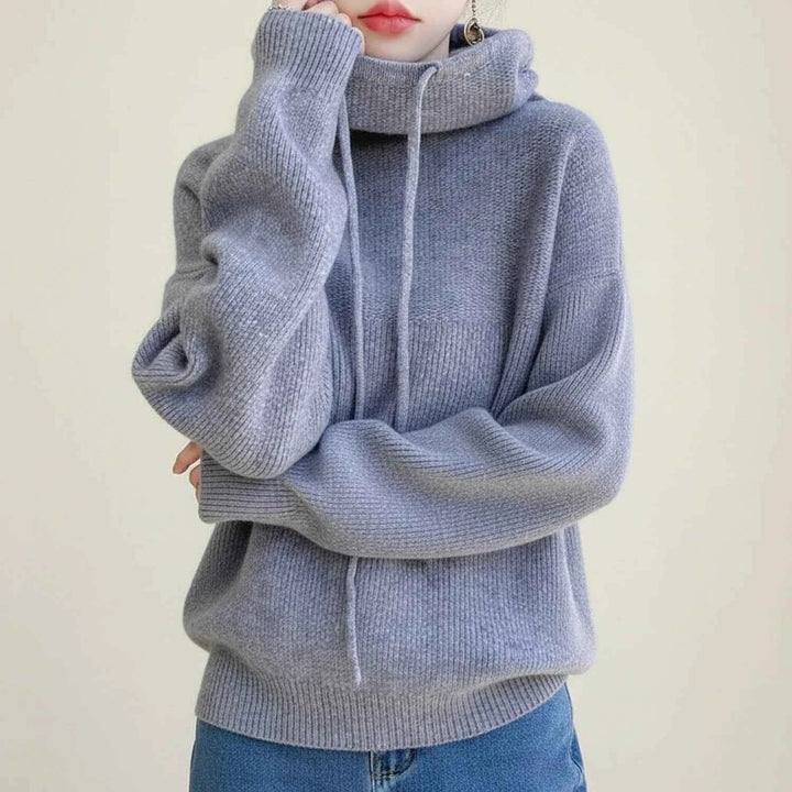 Women's Hooded Cozy Winter Sweater Gray