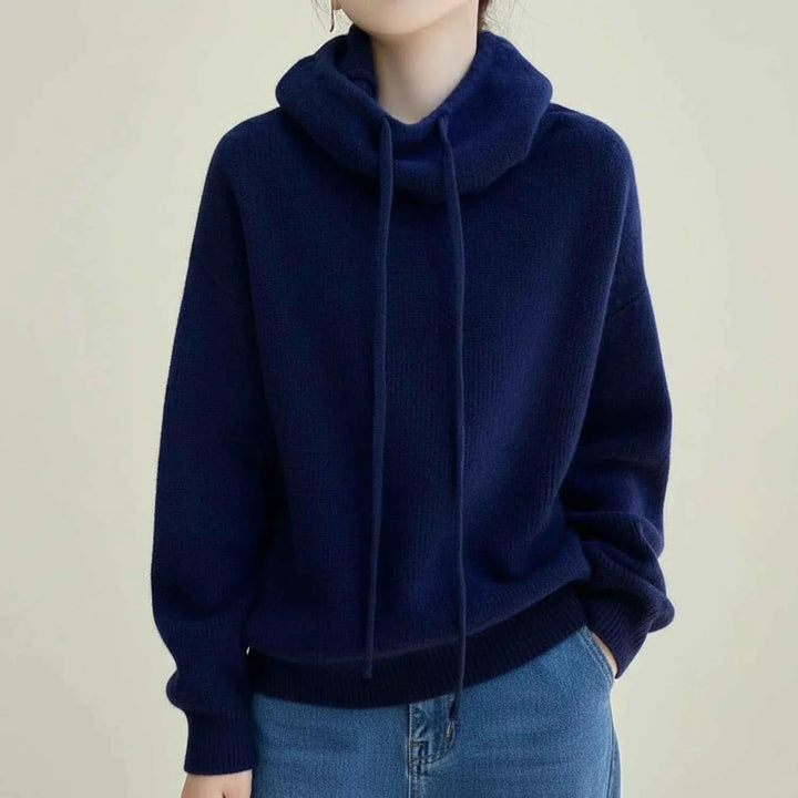 Women's Hooded Cozy Winter Sweater Blue