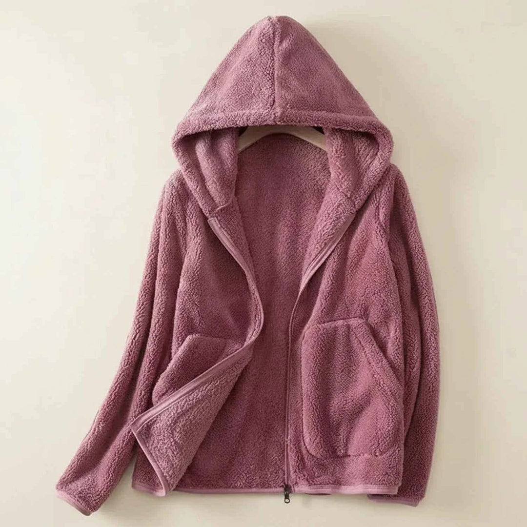 Women's Hooded Fleece Jacket Pink